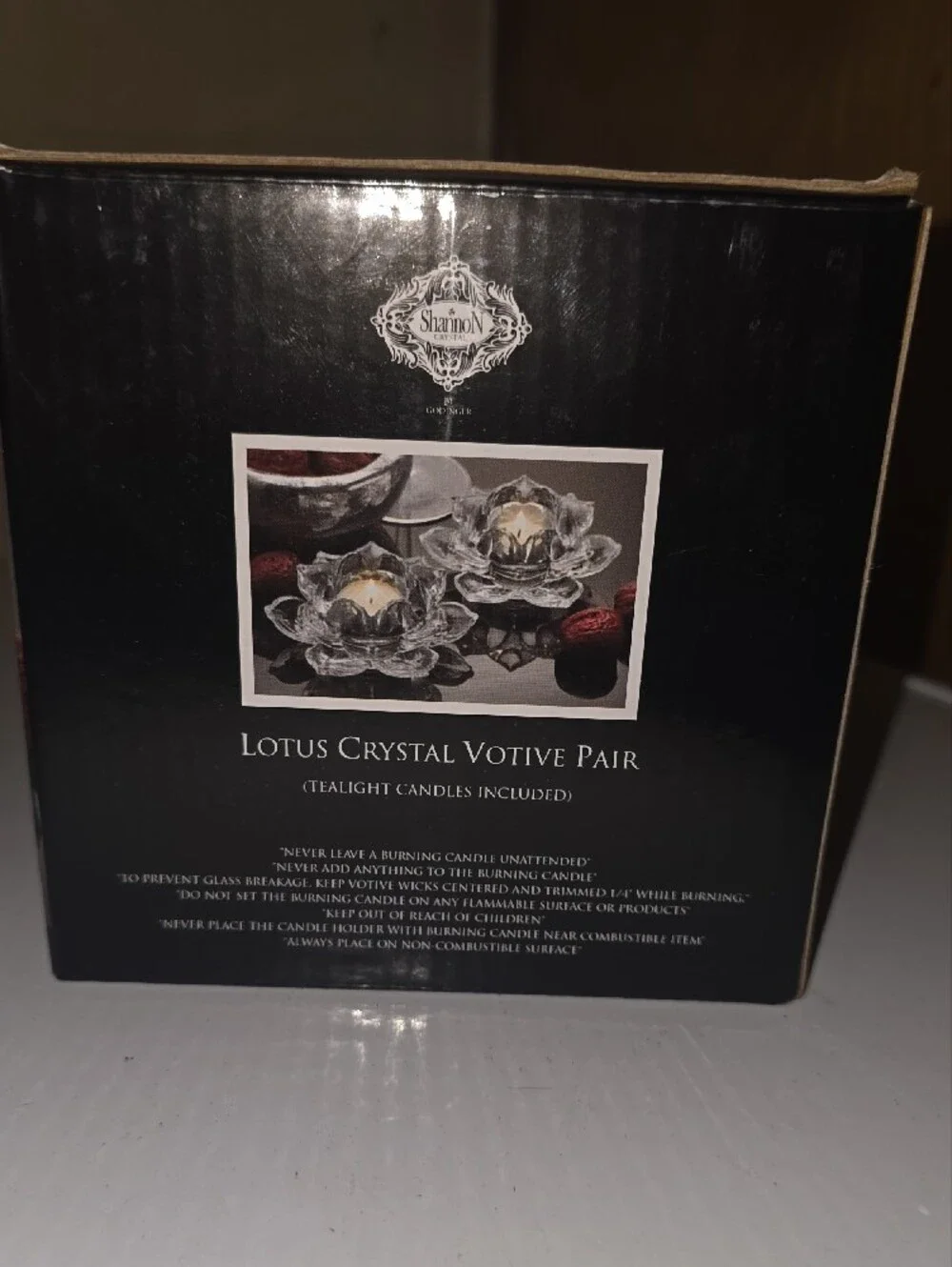 SHAN Clear Crystal Lotus Votive Holder - Transparent